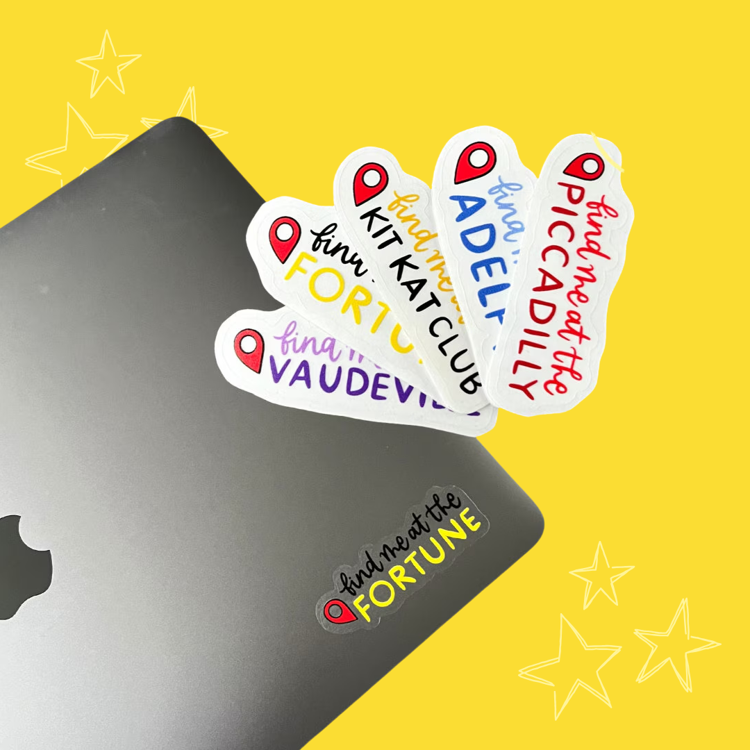 Find Me at the Theatre Vinyl Stickers (Multiple Designs)