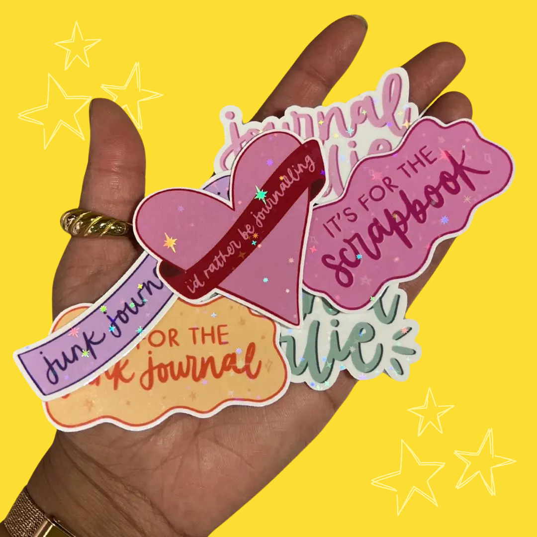 Journal, Scrapbook & Junk Journal Vinyl Holographic Stickers