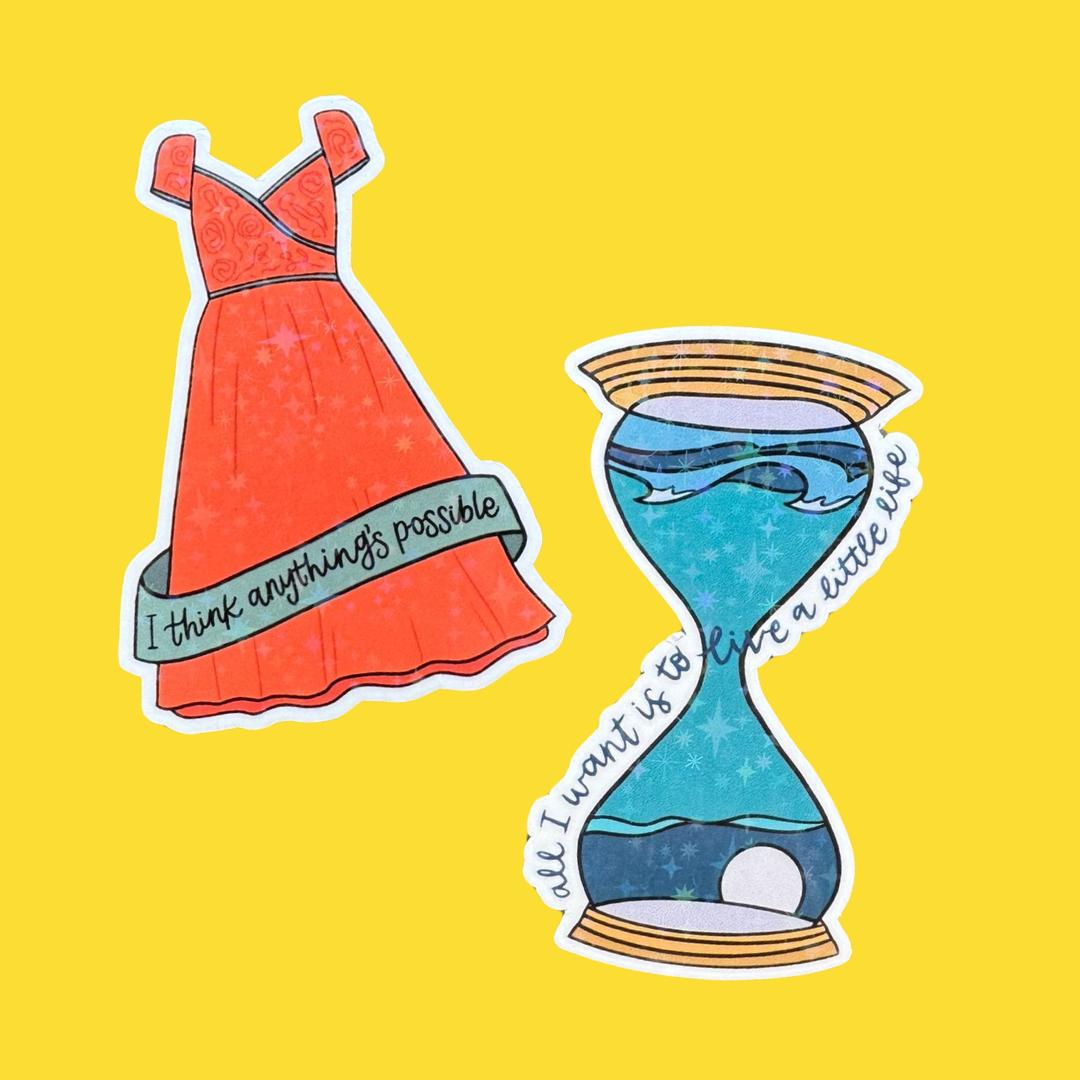 The Curious Case of Benjamin Button Inspired Holographic Vinyl Stickers (Multiple Designs)