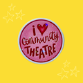 I Heart Community Theatre Holographic Vinyl Sticker