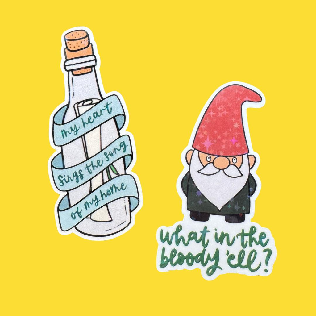 The Curious Case of Benjamin Button Inspired Holographic Vinyl Stickers (Multiple Designs)