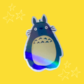Totoro Inspired Holographic Vinyl Sticker