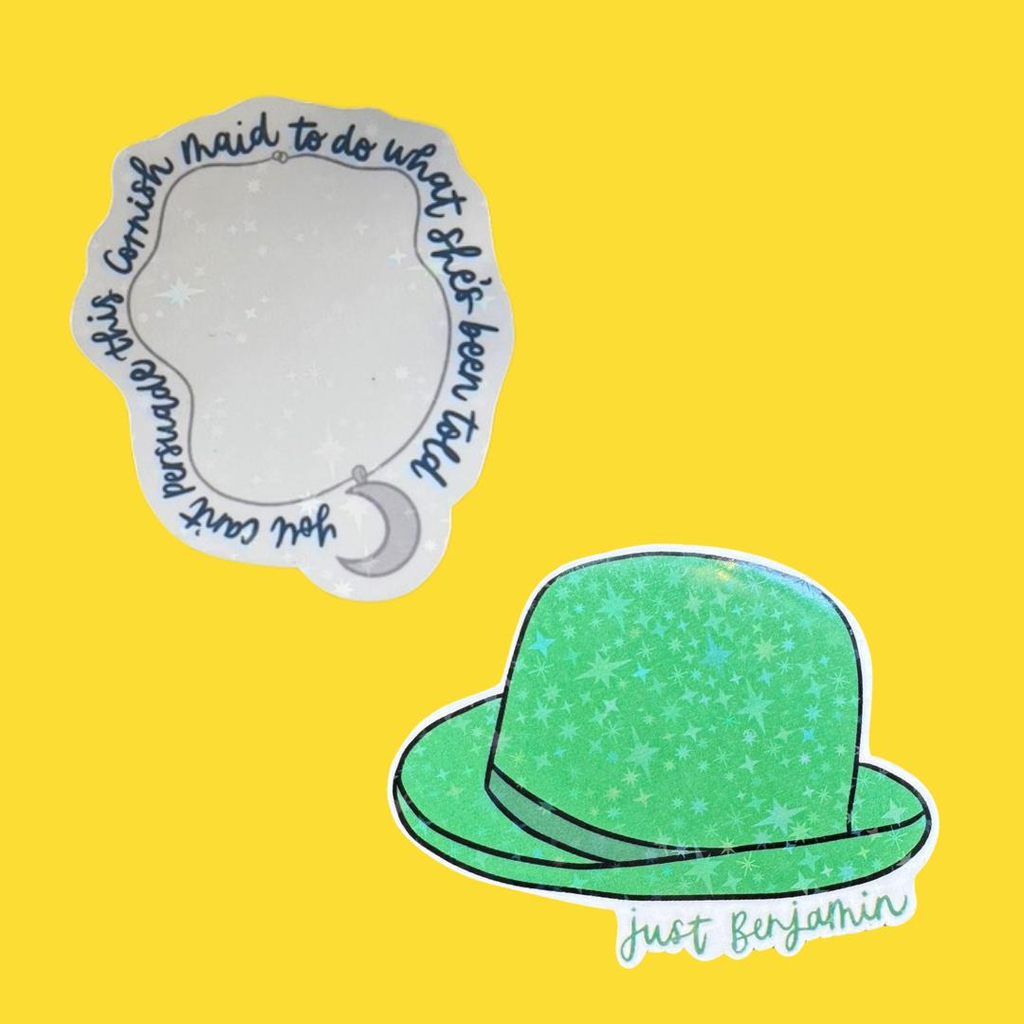 The Curious Case of Benjamin Button Inspired Holographic Vinyl Stickers (Multiple Designs)