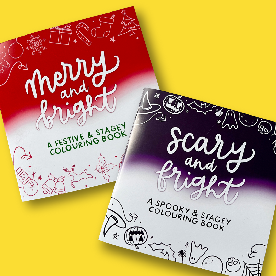 Mini Musical Theatre Colouring Book - Christmas & Halloween Editions