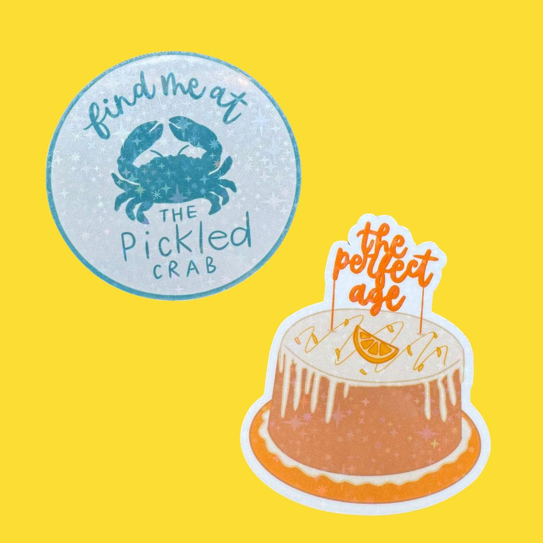 The Curious Case of Benjamin Button Inspired Holographic Vinyl Stickers (Multiple Designs)