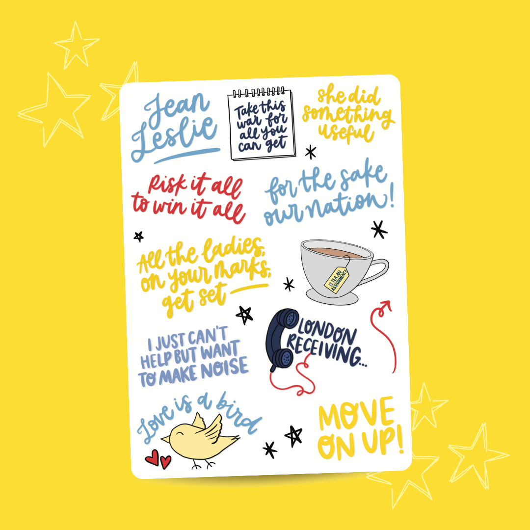 Operation Mincemeat Musical - Character Stickers (A6 Sticker Sheet)