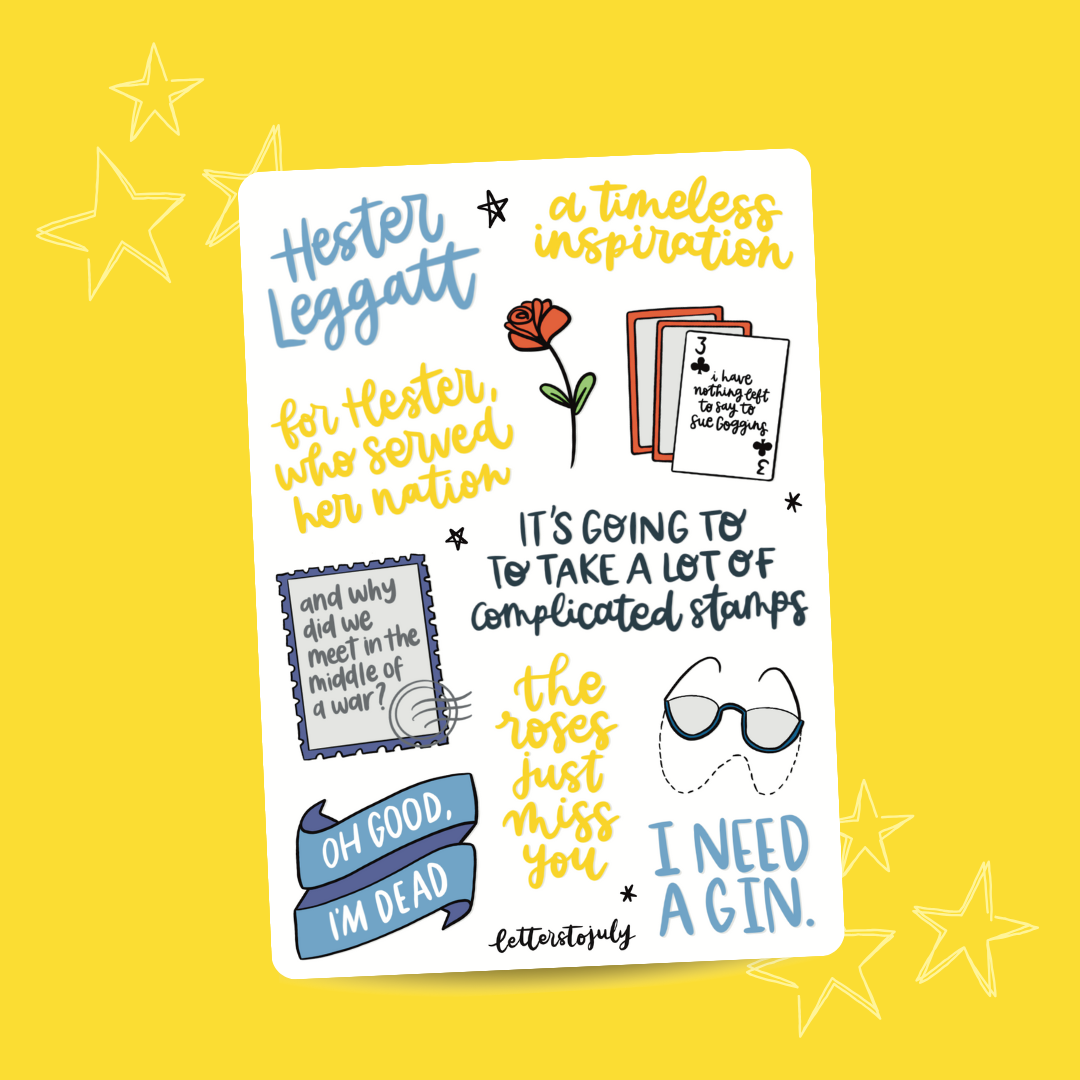 Operation Mincemeat Musical - Character Stickers (A6 Sticker Sheet)