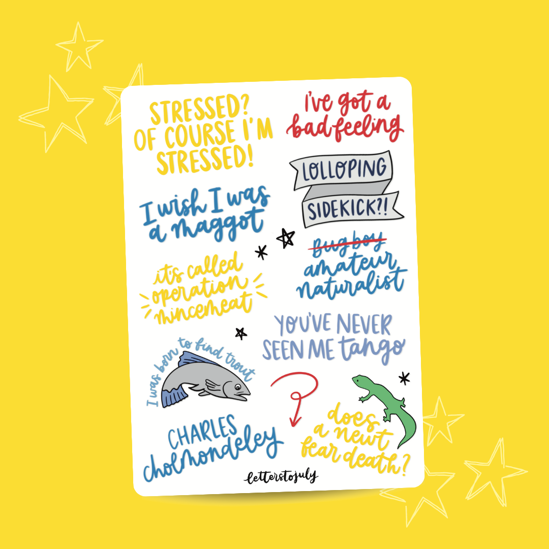 Operation Mincemeat Musical - Character Stickers (A6 Sticker Sheet)