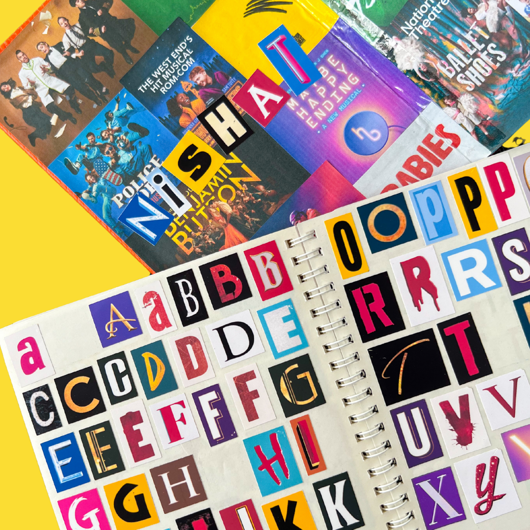 Stagey A-Z Alphabet Stickers (A5 Sticker Sheet)