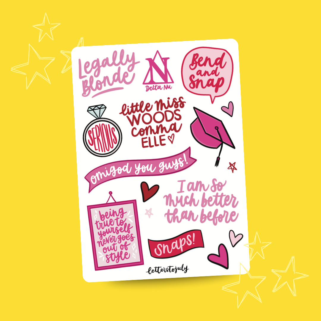 Legally Blonde Musical (A6 Sticker Sheet)