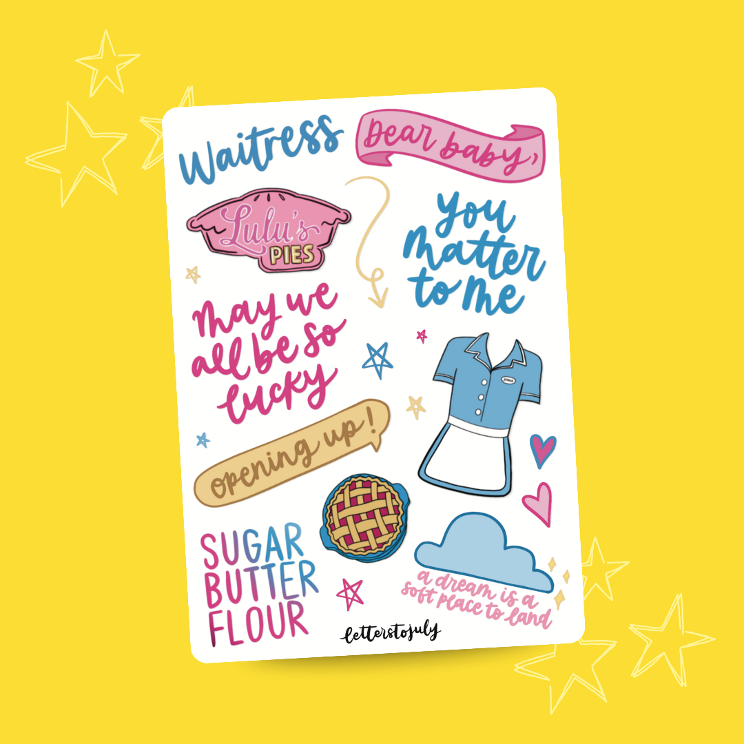 Waitress Musical (A6 Sticker Sheet)