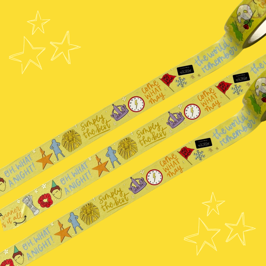 Mixed Musicals Washi Tape (Yellow)