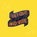 Suffs Inspired 'Get Out and Vote' Holographic Vinyl Sticker