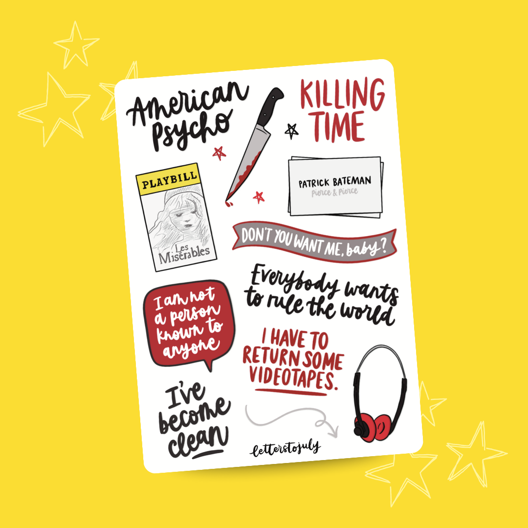 American Psycho Musical (A6 Sticker Sheet)