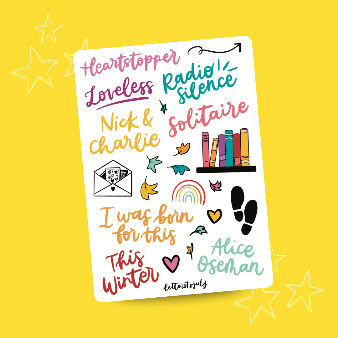 Alice Oseman - Book Collection (A6 Sticker Sheet)