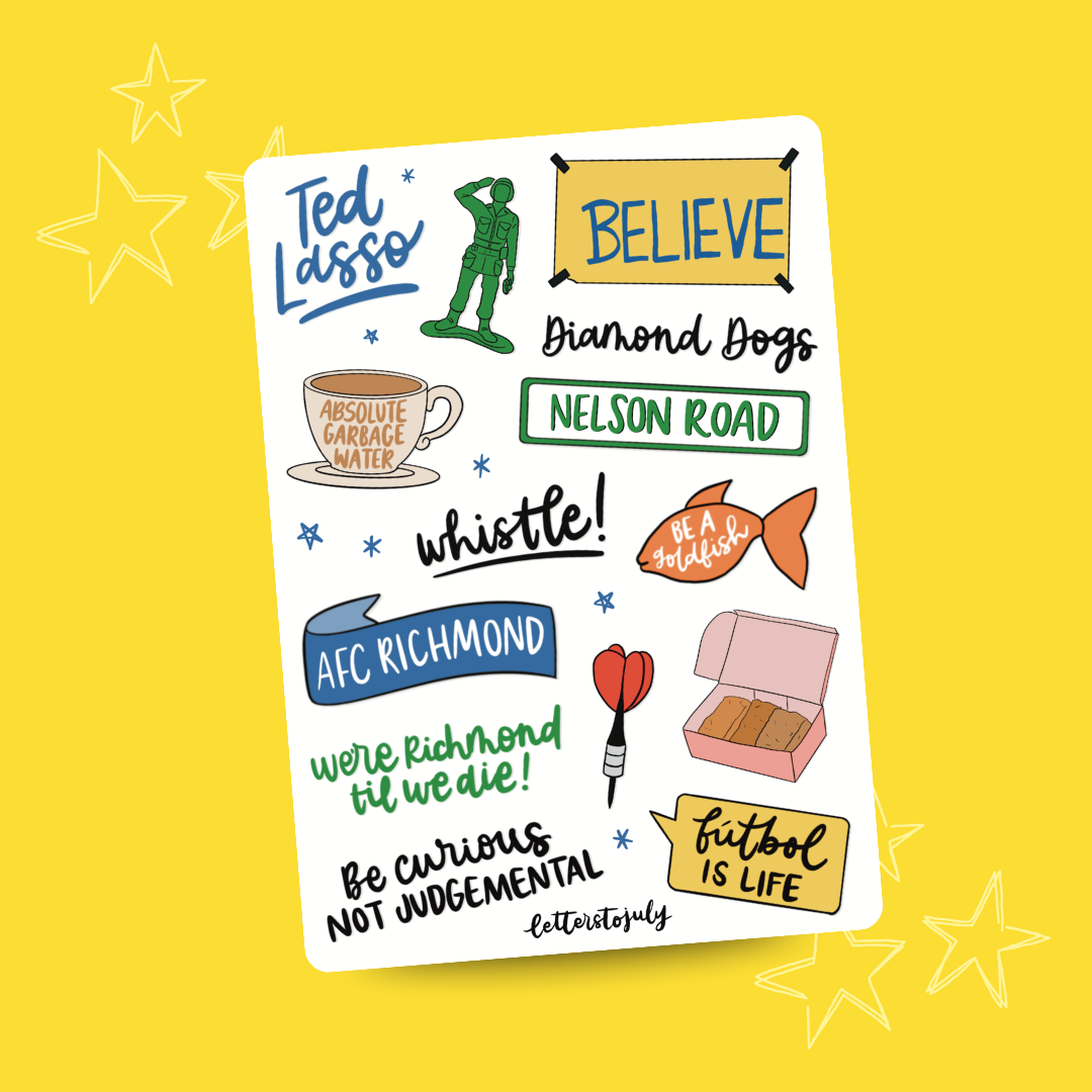 Ted Lasso (A6 Sticker Sheet)