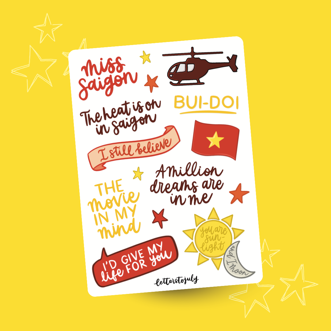 Miss Saigon Musical (A6 Sticker Sheet)