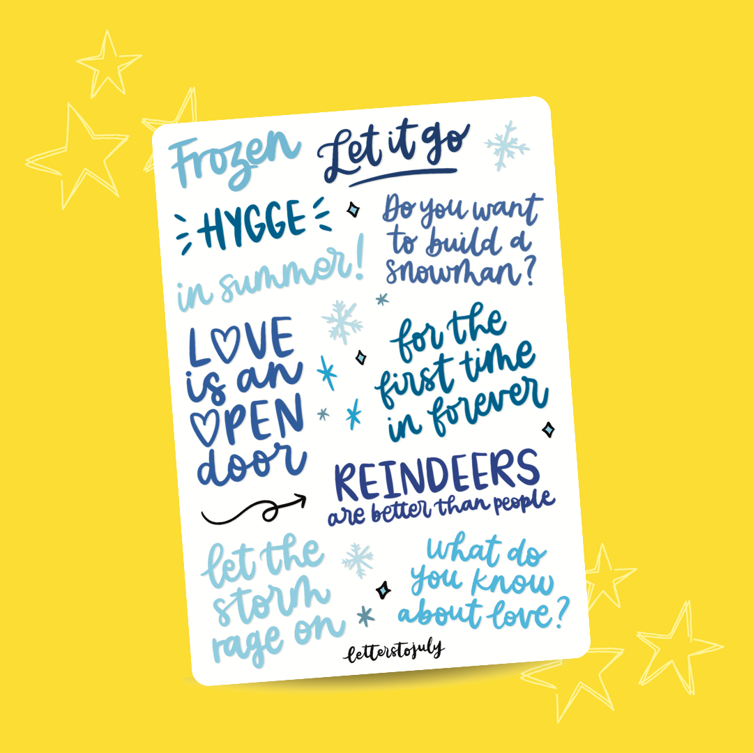 Frozen the Musical (A6 Sticker Sheet)