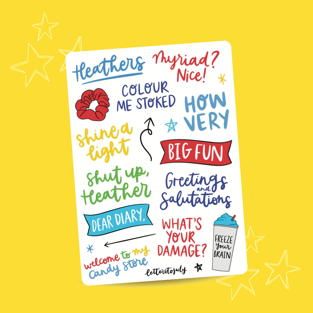 Heathers Musical (A6 Sticker Sheet)