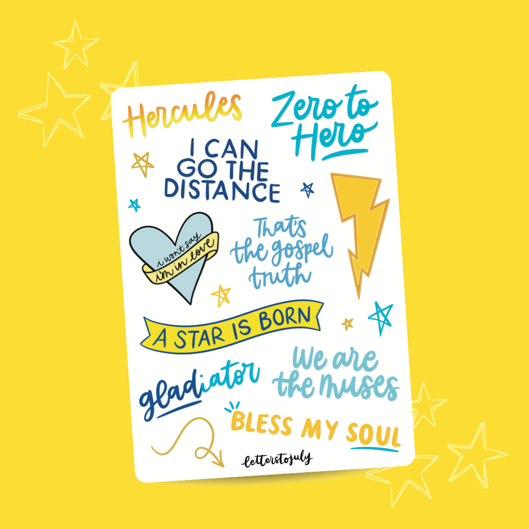 Hercules Musical (A6 Sticker Sheet)
