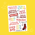 Kinky Boots Musical (A6 Sticker Sheet)