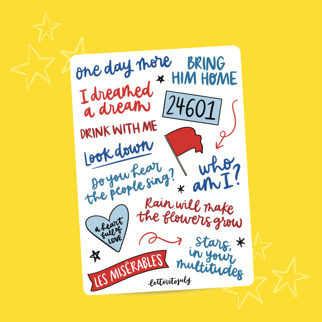 Les Misérables Musical (A6 Sticker Sheet)