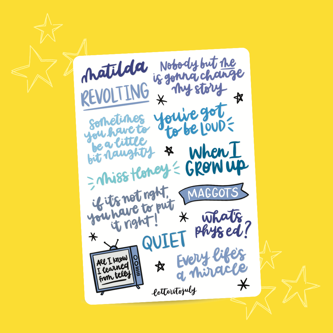 Matilda Musical (A6 Sticker Sheet)