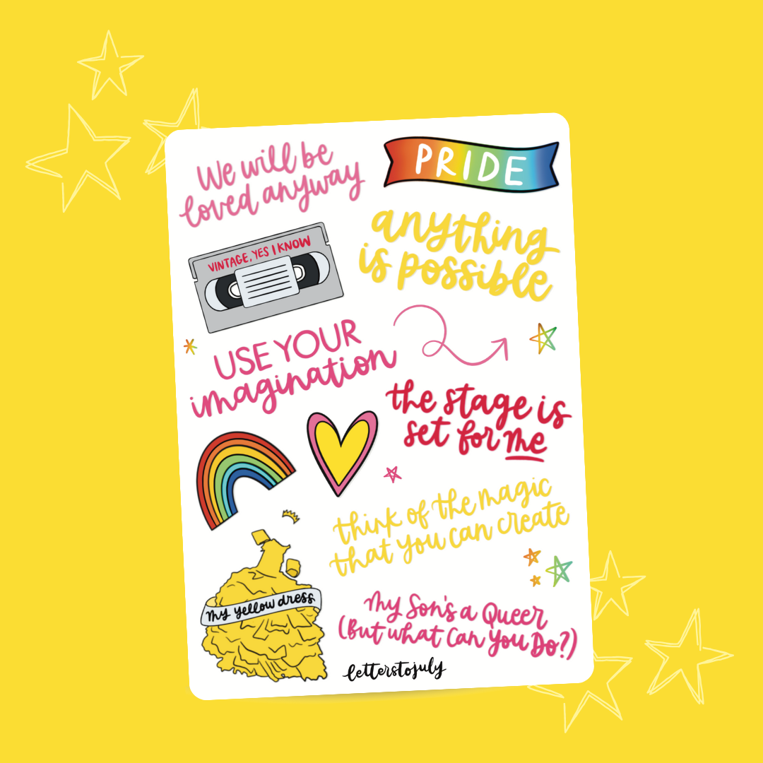 My Son's a Queer (But What Can You Do?) Musical (A6 Sticker Sheet)