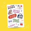 The Play That Goes Wrong - Mischief Theatre (A6 Sticker Sheet)