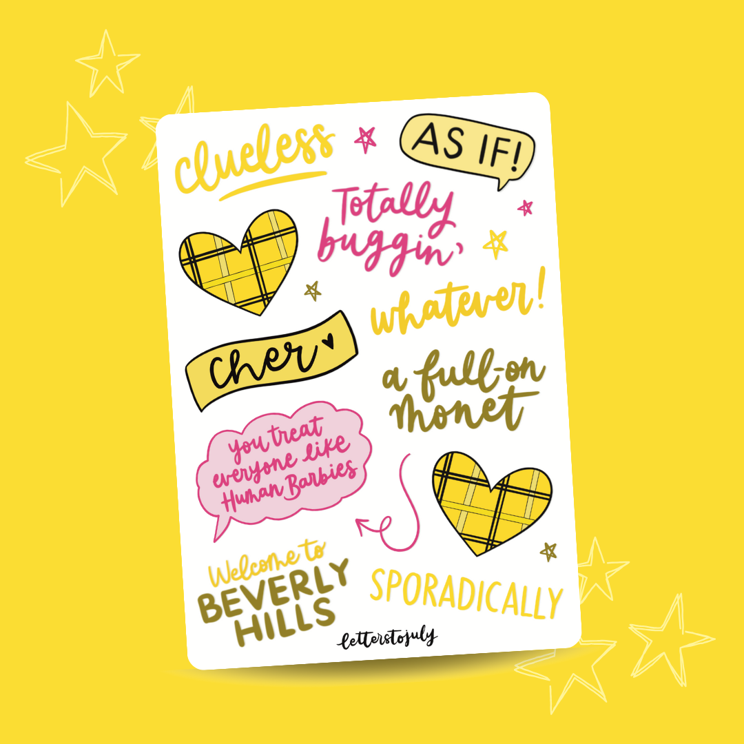 Clueless Musical (A6 Sticker Sheet)