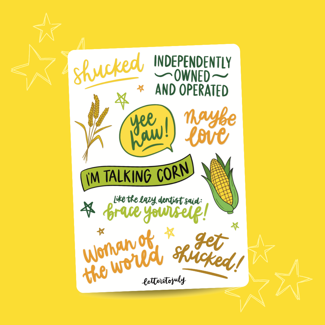 Shucked Musical (A6 Sticker Sheet)