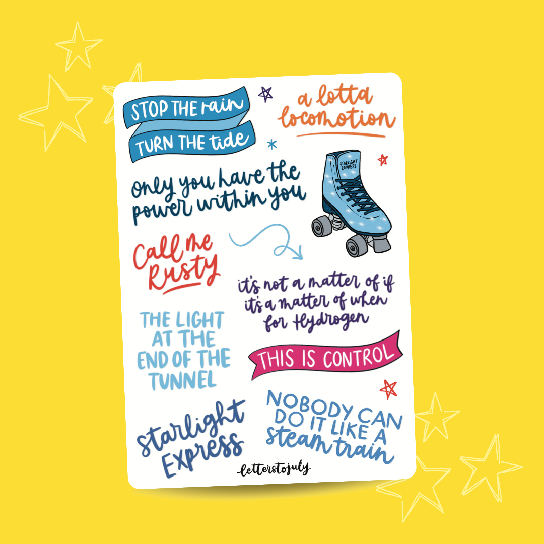 Starlight Express Musical (A6 Sticker Sheet)