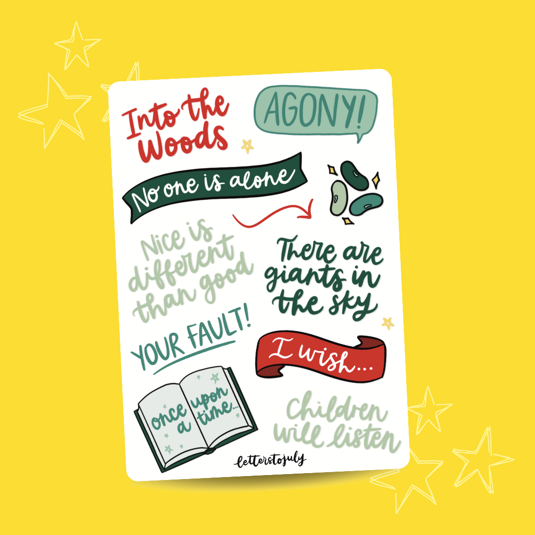 Into the Woods Musical (A6 Sticker Sheet)