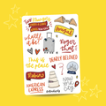 Two Strangers (Carry a Cake Across New York) Musical (A6 Sticker Sheet)