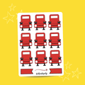 Journal Stickers - Seat Tracker (A6 Sticker Sheet)