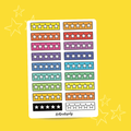 Journal Stickers - 5 Star Rating (A6 Sticker Sheet)