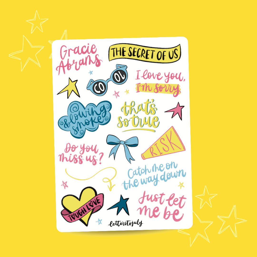 GA The Secret of Us Album Inspired (A6 Sticker Sheet)