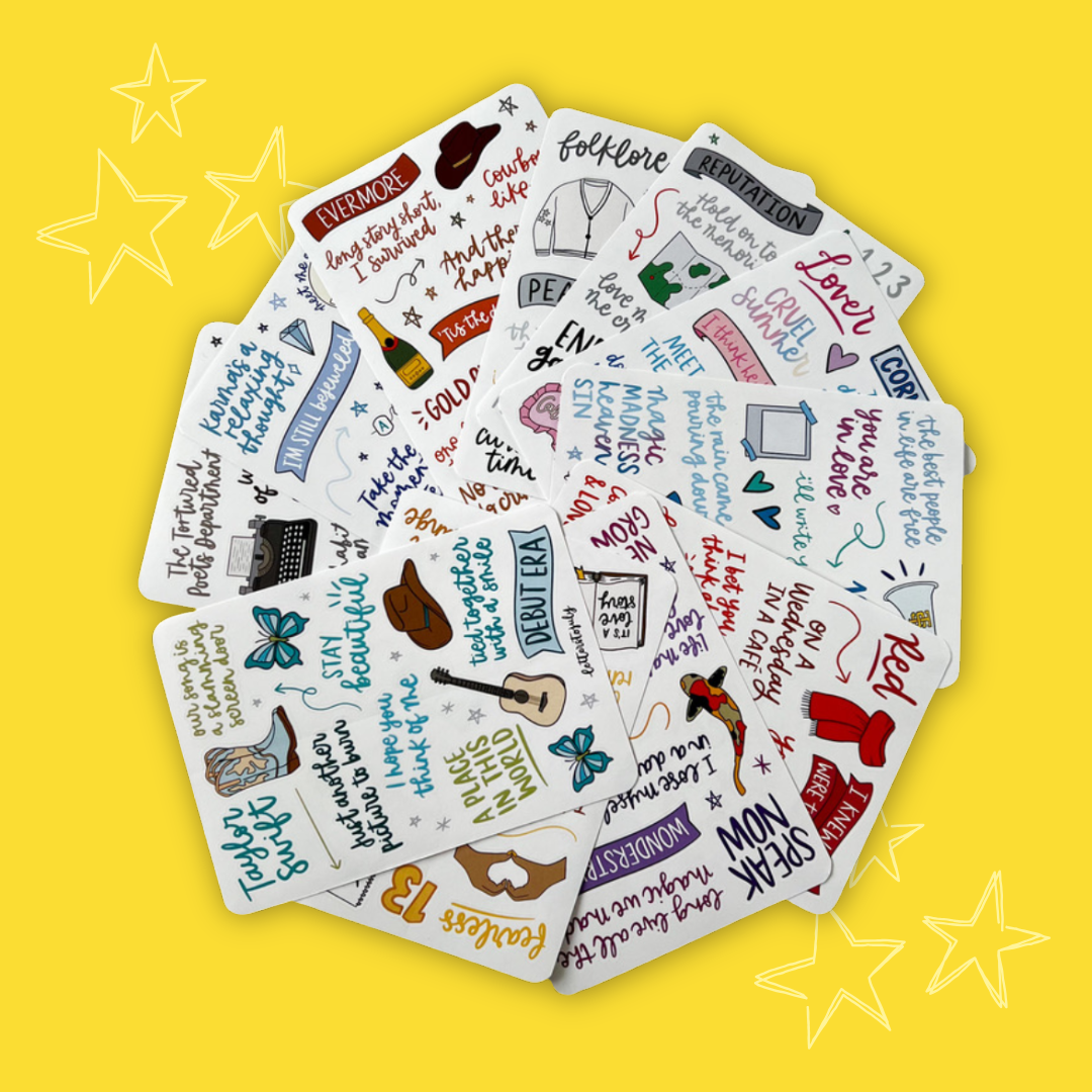 Taylor Swift Album Eras Inspired (A6 Sticker Sheet)