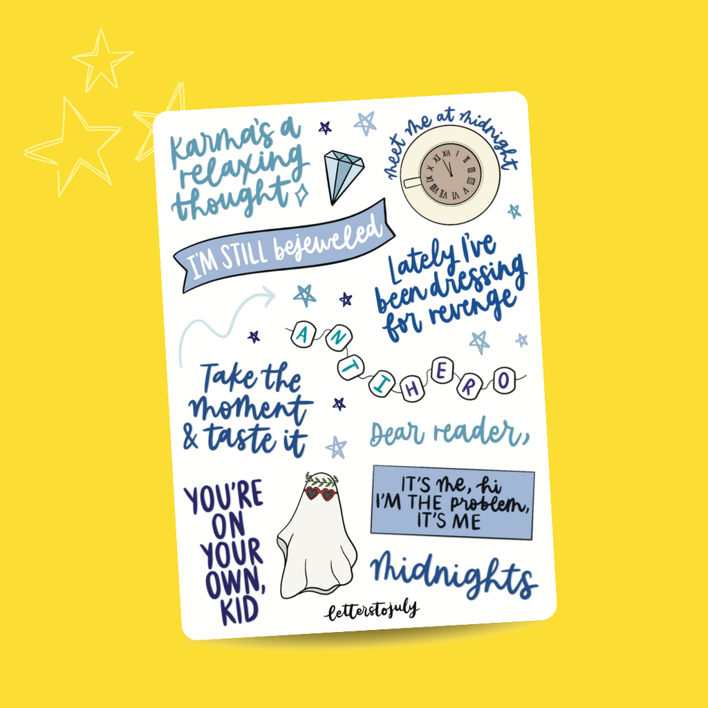 Taylor Swift Album Eras Inspired (A6 Sticker Sheet)