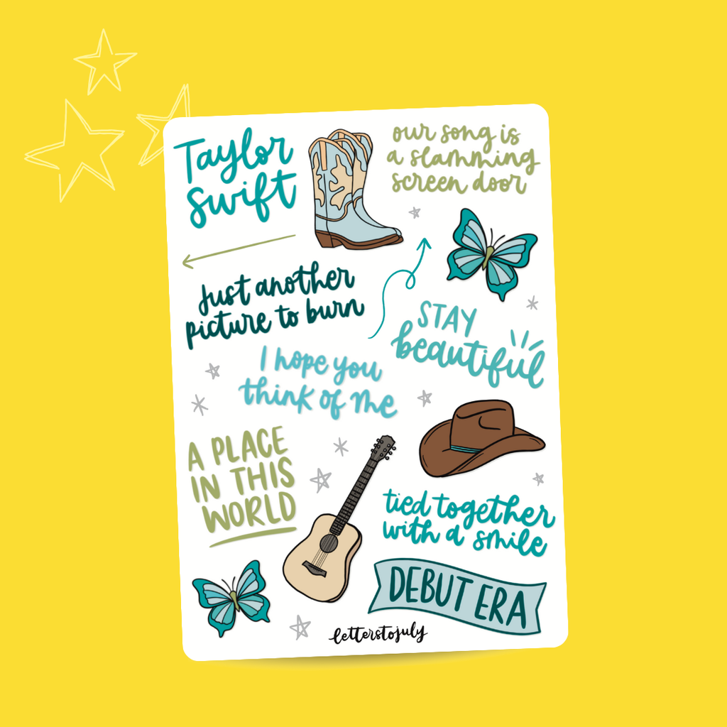 Taylor Swift Album Eras Inspired (A6 Sticker Sheet)
