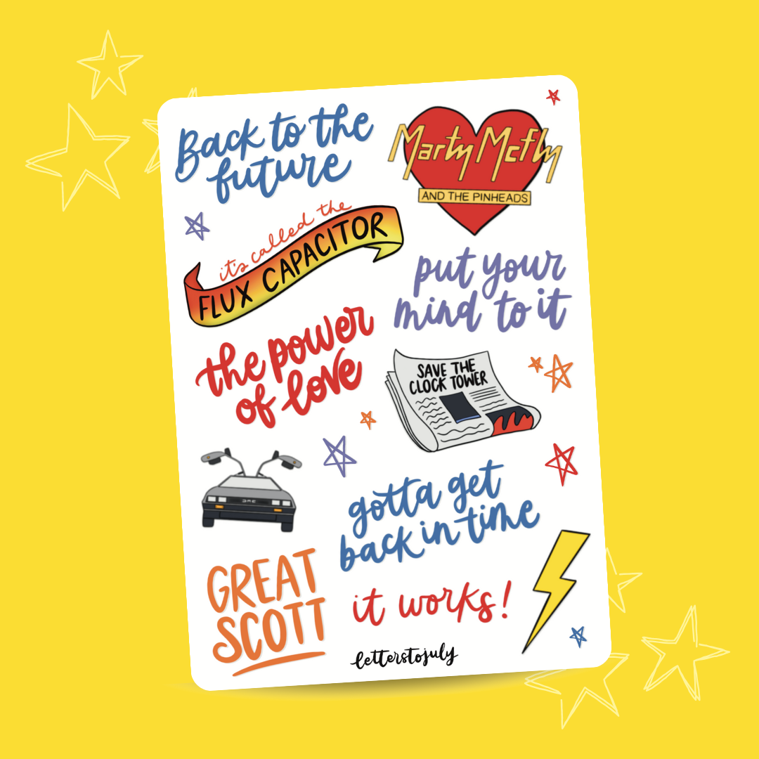 Back to the Future Musical (A6 Sticker Sheet)