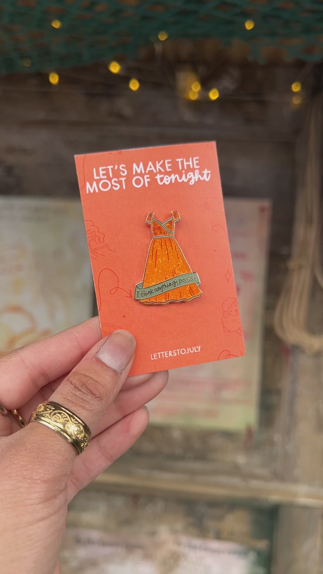 Elowen Dress | The Curious Case of Benjamin Button Inspired Enamel Pin